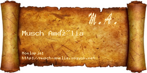 Musch Amélia névjegykártya